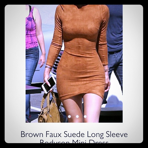klie Jenner | Dresses | Kylie Jenner Brown Mini Dress | Poshmark